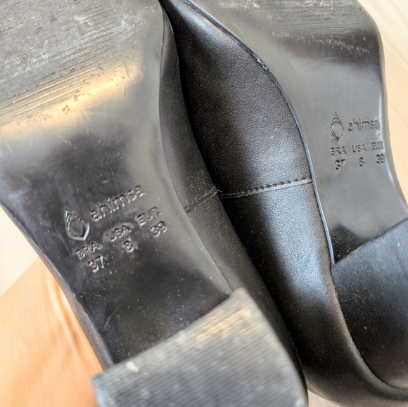 Ahimsa Vegan Bianca Black Pumps Heels EUR 39 US 8 - Picture 9 of 13